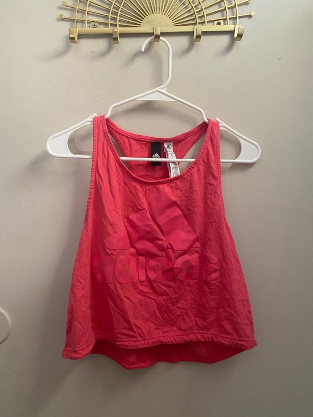 Adidas Women’s Pink Activewear Crop Muscle Tank